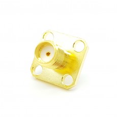 7GHz SMA(F) ST 4Hole Flange Connector-5-3mm (Gold)