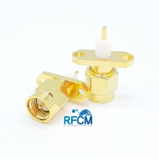7GHz SMA(M)ST 2Hole Flange Connector-5-3mm(Gold)
